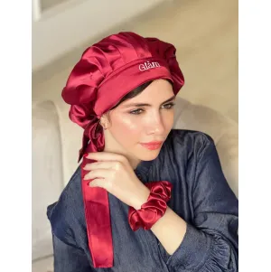 Glam Tie Satin Bonnet