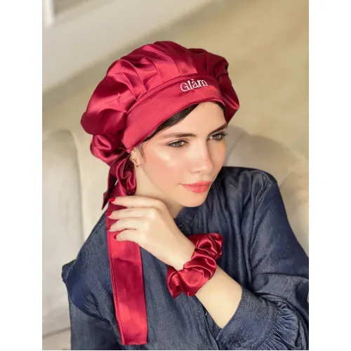 Glam Tie Satin Bonnet